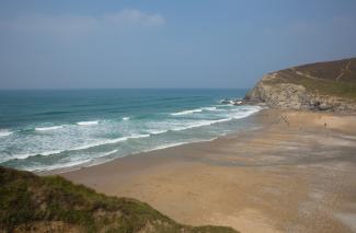 Porth Towan Beach in North Cornwall